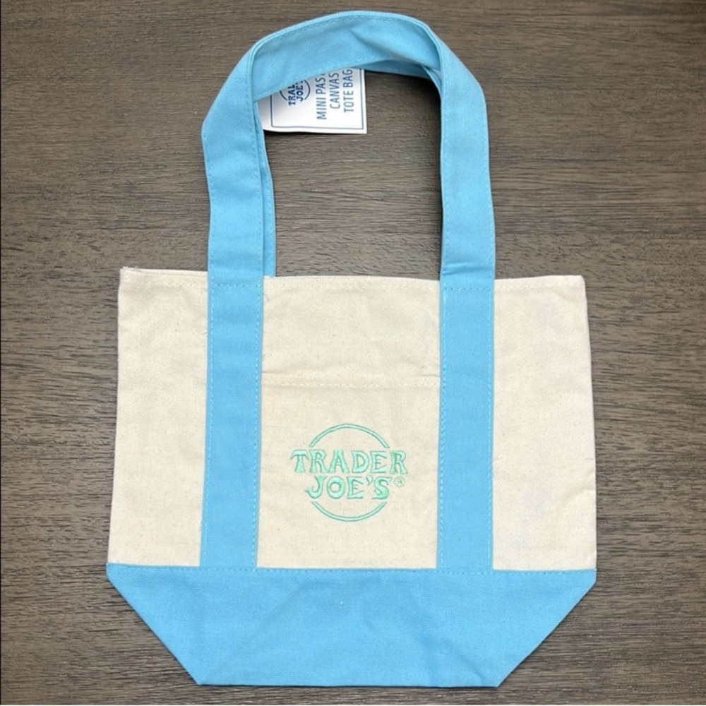 NWT Trader Joe’s, mini tote blue